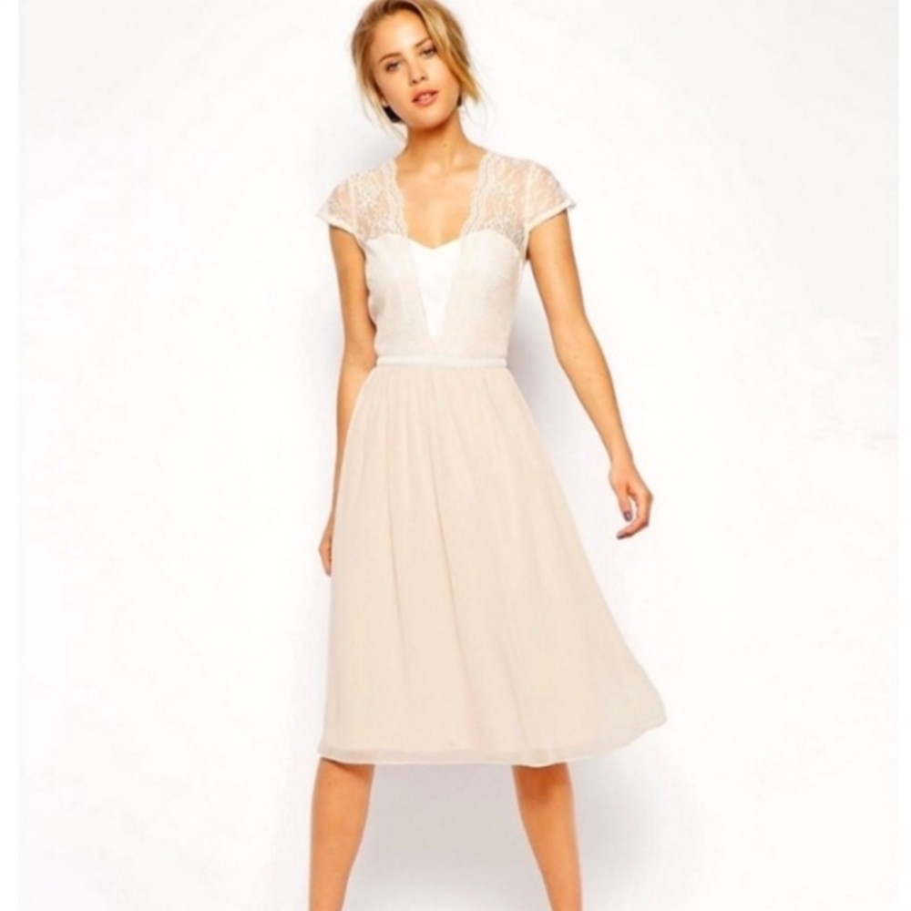 ASOS Chiffon lace bodice dress - 2